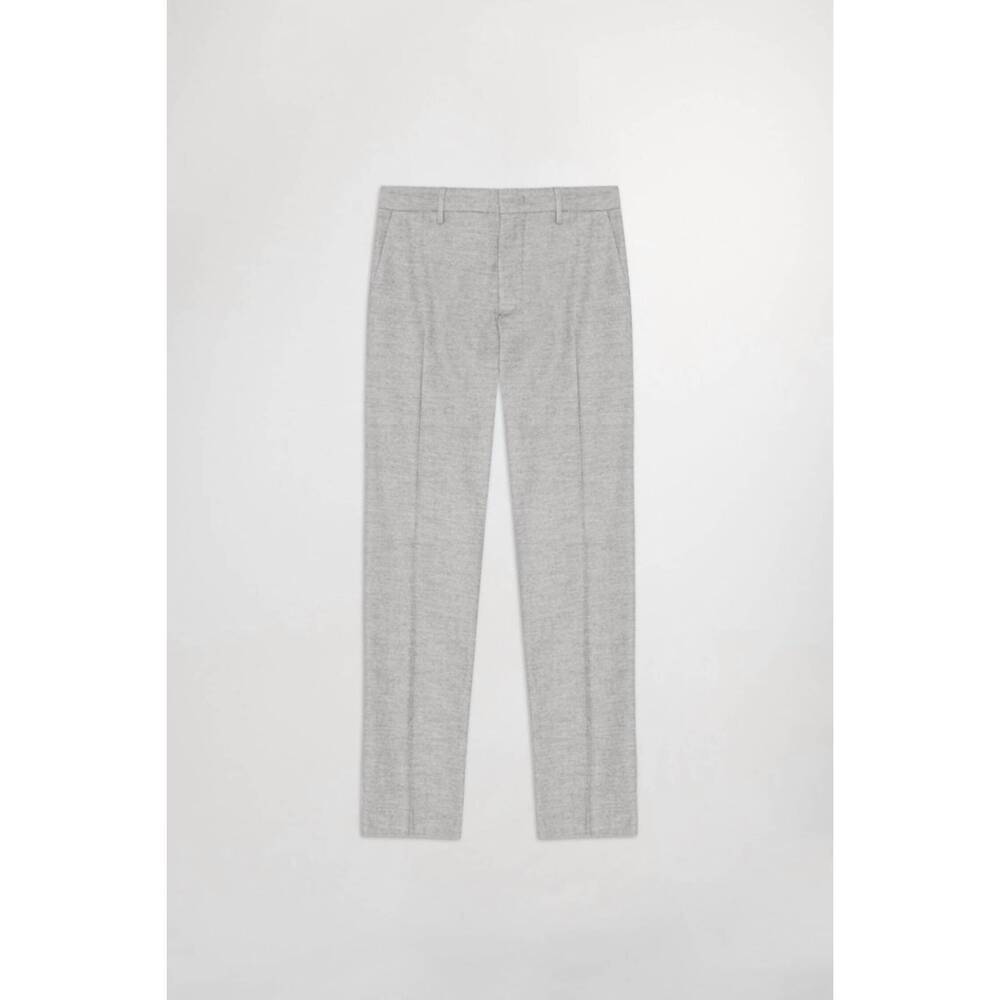 NEW NN07 men's theo slim tailored chino pants in grey melange